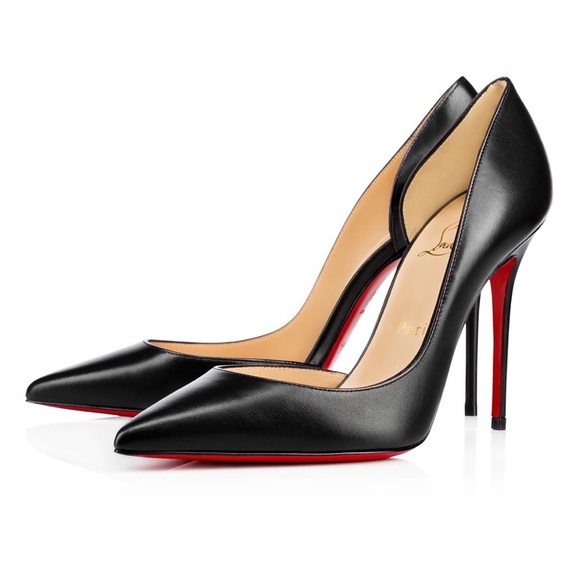 Christian Louboutin Iriza d'Orsay pumps in black nappa leather 100 4”